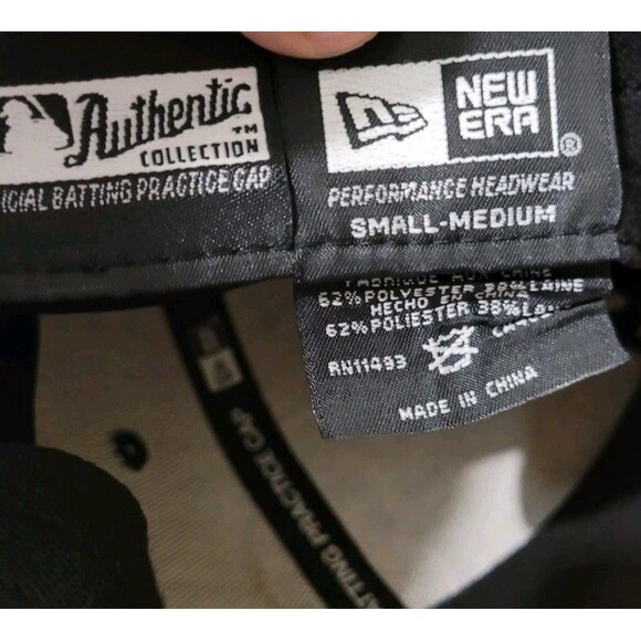 San Francisco Giants Batting Practice Hat New Era 39Thirty Size S/M Black Flex - Picture 5 of 6